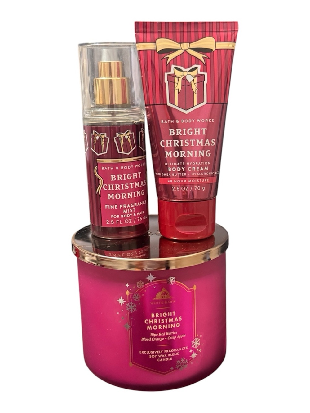 New BBW Bath & Body Works Bright Christmas Morning Bundle